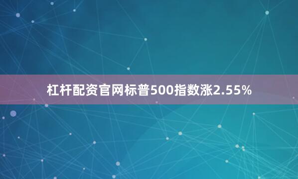 杠杆配资官网标普500指数涨2.55%