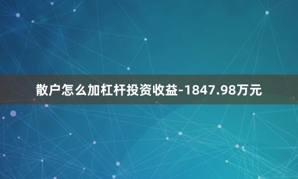 散户怎么加杠杆投资收益-1847.98万元