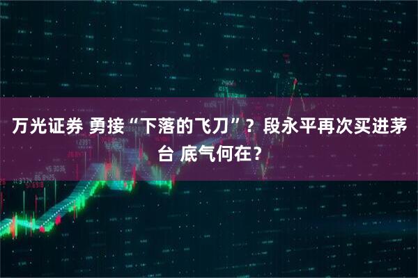 万光证券 勇接“下落的飞刀”？段永平再次买进茅台 底气何在？