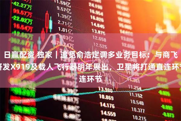 日赢配资 独家｜追觅俞浩定调多业务目标：与商飞研发X919及载人飞行器明年展出，卫星将打通直连环节